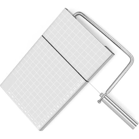 Trancheuse à fromage INF en acier inoxydable avec graduation, 21 cm, pour fromage et charcuterie, design fin (1/4)