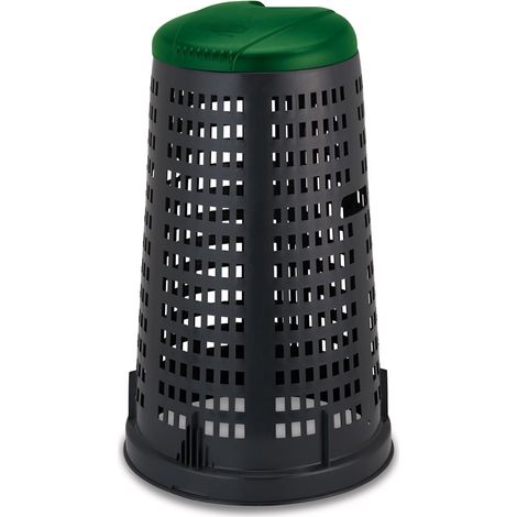 1PZ BIDONE TRESPOLO Lt. 100 - Ï cm. 58x90 h coperchio col. Verde (1/7)
