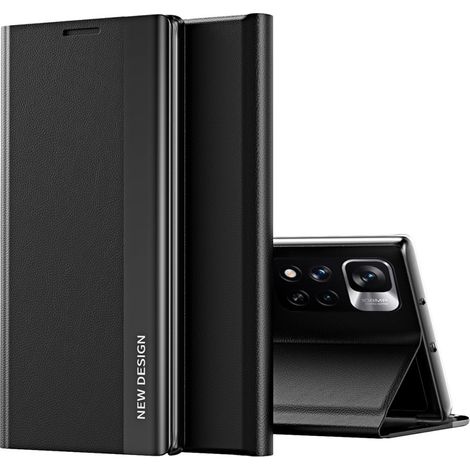 Klapphülle für Xiaomi Poco M4 Pro 5G / Redmi Note 11S 5G, seitlich magnetisch, Schwarz (1/5)