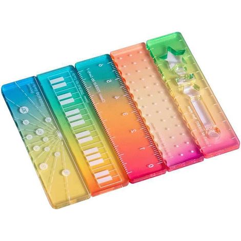 Règle de poche colorée, outil mesure multicolore et flexible (1/5)