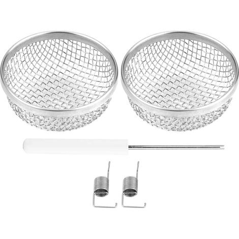 Couverture écran four – protection ventilation – acier inoxydable – camper / remorque / RV – attaches ressort – argent