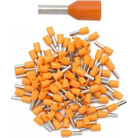 Terminale a ghiera isolato 0,50/10 arancione (100 pz.)
