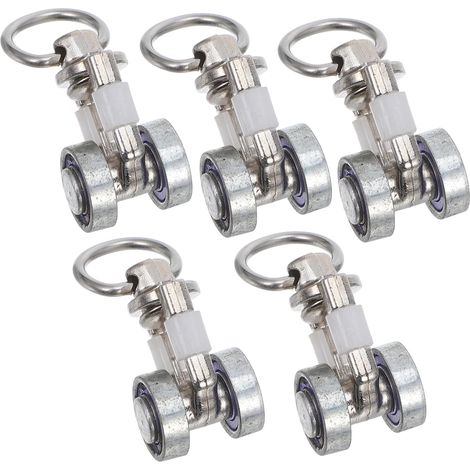 CCYKXALot De 5 roulettes Coulissantes Robustes pour Rails De Rideaux 5 Pièces (1/5)