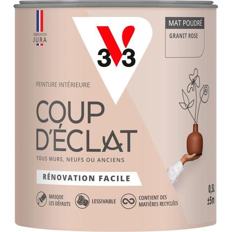 Peinture murale intérieure Coup d'Éclat® V33 Granit rose Mat Poudré 0,5L