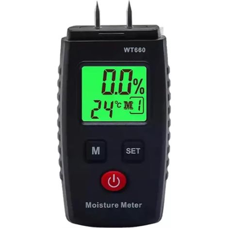Feuchtigkeitsmesser für Holz, digitaler Stift-Feuchtigkeitsdetektor, Wasserleckdetektor, tragbarer Feuchtigkeitsmesser für Bauholz, Wände