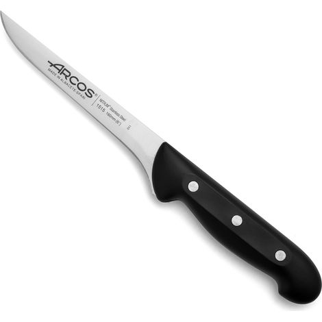 Cuchillo deshuesador Arcos Maitre 151500 de acero inoxidable Nitrum y mango de polipropileno con hoja de 16 cm en blíster