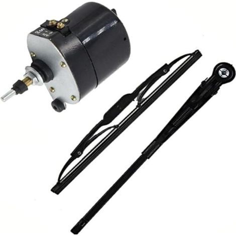 Moteur D'essuie-Glace, 12V Moteur D'essuie-glace Universel Moteur de Balai D'essuie-Glace 105° avec Balai et Bras pour Moteur D'essuie-Glace de Tracteur 01287358 7731000001 0390506510