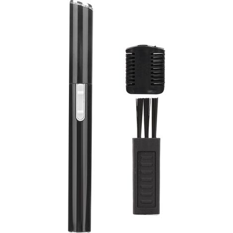 Tondeuse À Sourcils Électrique Portable - Moteur Puissant Pour Visage Et Lèvres - Poignée Antidérapante - Noir - 1 Pièce (1/5)