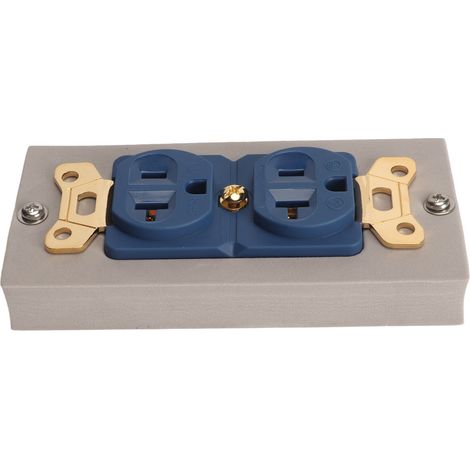 Doppelsteckdose aus reinem Kupfer für Audiogeräte, amerikanischer Standard 20 A 125 V (1/5)