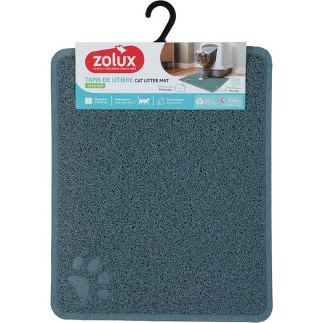 Tapis d'hygiène 37 x 45 cm bleu pour maison de toilette chat - zolux (1/2)