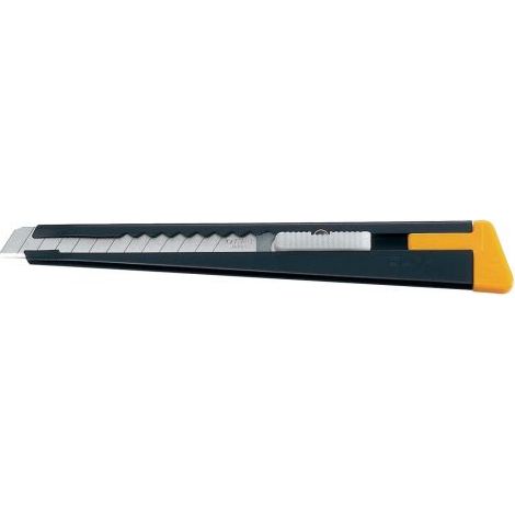OLFA 180-BLACK CÚTER CON BLOQUEO AUTOMÁTICO, MANGO METÁLICO Y CUCHILLA DE 9 MM