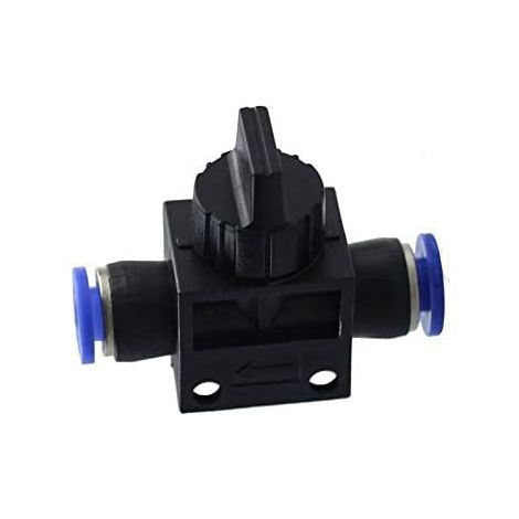 Valve d'arrêt pour pneumatique - Raccord rapide pour air, eau, vide (12 mm, 1 pièce)