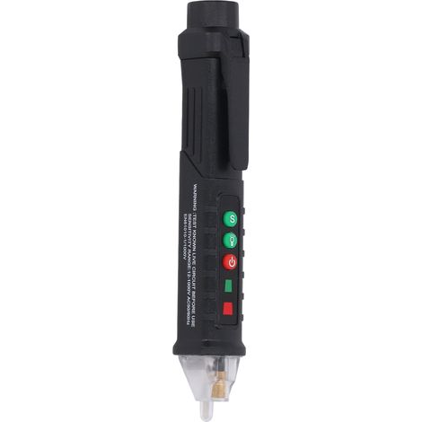 Détecteur de tension AC sans contact, testeur de fil sous tension neutre électrique, format poche avec annonce vocale, localisateur de point de rupture (1/5)