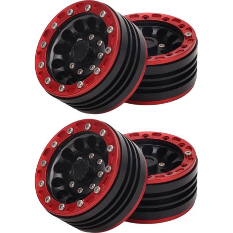 CNC-gefräste 1,9-Zoll-Leichtmetallfelgen für 1/10 RC-Modelle, Beadlock-Naben für Axial SCX10 90046 AXI 03007 MST (1/5)
