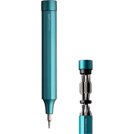 Tournevis de précision 24 en 1 avec 24 embouts robustes en acier S2, idéal, vert - P1 (1/5)