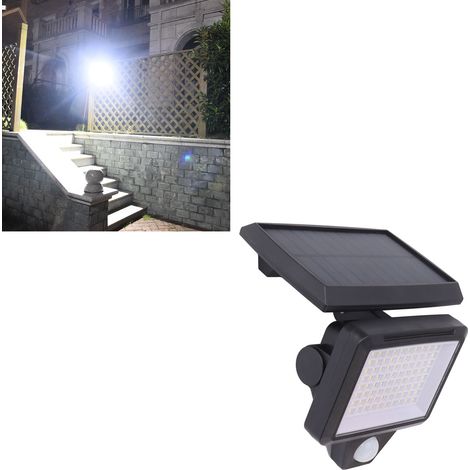 Applique murale solaire à détecteur de présence, applique LED solaire avec télécommande, étanche IP65 pour extérieur (cour, jardin, allée, lampadaire). (1/5)