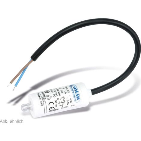 Condensateur moteur COMAR, 2 µF, 450V, 250mm (1/2)