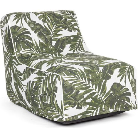 Sedia pouf con tessuto in spun poliestere con cerniera a scomparsa (1/3)
