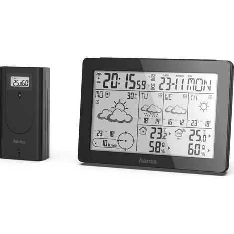 HAMA ESTACION METEOROLOGICA METEOTIME NEGRA