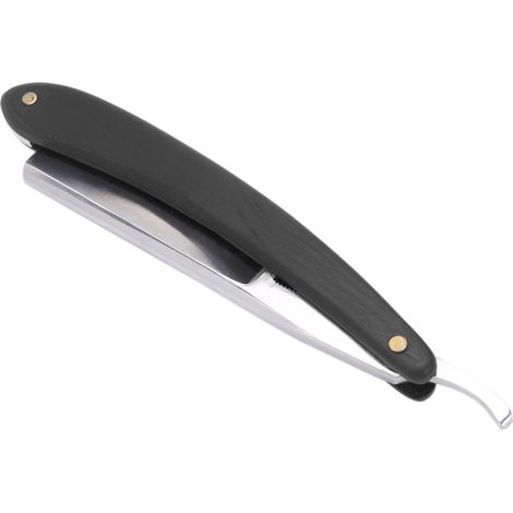 Porte-couteaux de rasage pliable pour homme, avec étui de rangement en cuir PU noir. (1/5)