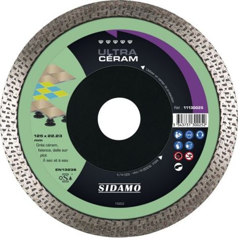 disque diamant ultrad ceram diam 125 x 22,23 x h 10