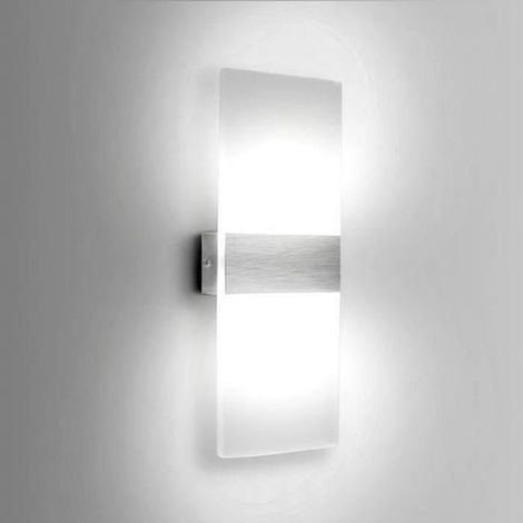 Moderne 6-W-LED-Wandleuchte aus Aluminium für den Innenbereich, geeignet für Küche, Treppenhaus, Schlafzimmer, Weiß (1/2)