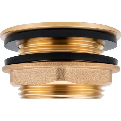Kit de réparation universel pour réservoir de toilettes, Filetage intérieur 1'' - Passage universel pour réservoir de pluie - Passage de réservoir en laiton comme raccord pour robinet ou robinetterie (1/4)