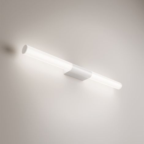 Sticks Lampada da parete e soffitto a LED 23W in alluminio bianco opaco, 71 cm di lunghezza, diffusori in policarbonato, IP54, orientabile, CRI 90