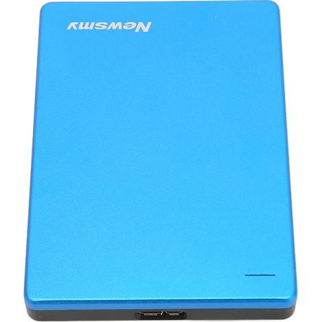 Disque dur externe 160 Go compatible UASP TRIM, mise en veille automatique, Plug and Play, pour ordinateur, TV et téléphone (bleu). (1/4)