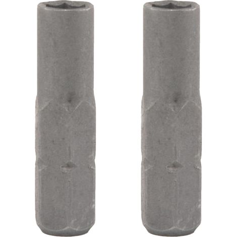 BRAVIX Lot de 2 embouts de tournevis hexagonaux 1/4" - Adaptateur d'embout magnétique sablé 1/4" - 1/4" - Adaptateur 1/4" - 6,35 mm à 4 mm - Poignée 1/4" (1/5)