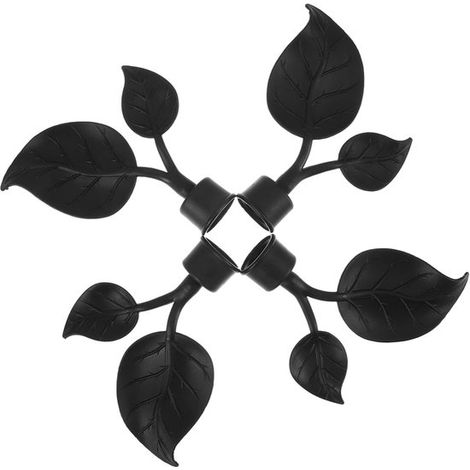 Remates para barras de cortina solamente，Juego de 8 piezas de extremo de barra de aleación de aluminio negro，Para barras con un diámetro de 22 mm (1/4)
