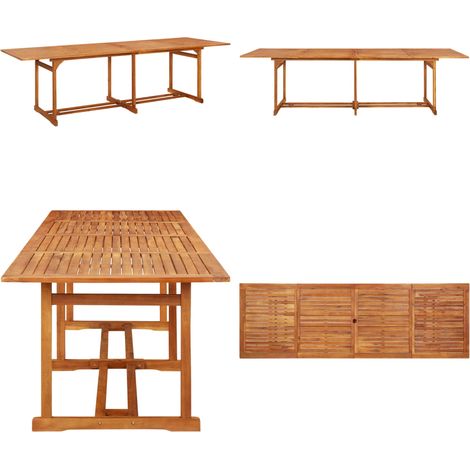 Garten-Esstisch 280x90x75 cm Massivholz Akazie - Gartentisch - Holzt Tisch - Esstisch - Akazienholzmöbel - Outdoortisch - Home & Living (1/5)