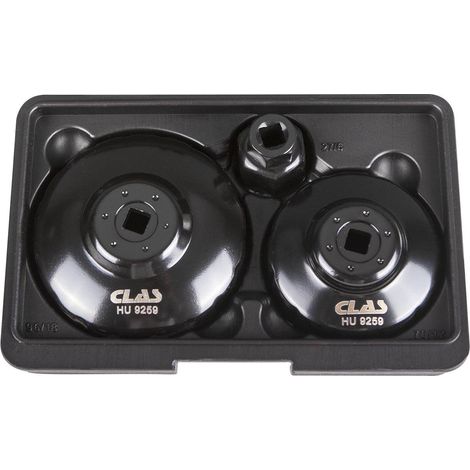 Coffret 3 clés filtres à huile ø 96x18, 76x12 et 276 pans 3/8" Renault/Nissan/Dacia/Opel - HU 9259 - CLAS Equipements (1/2)