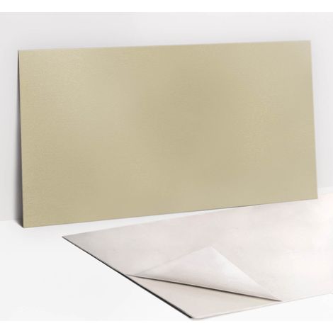 Panneaux muraux autocollants en vinyle imperméable - Coloris Beige 100 x 50 cm (1/5)