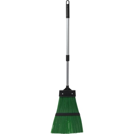 1 Balai Nylon Manche Télescopique Aluminium 30cm Ajustable 95-130cm Extérieur Intérieur