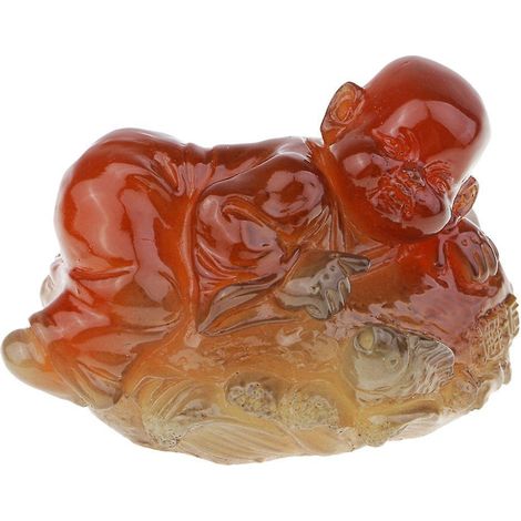 Farbwechselnde Buddha-Statue aus Kunstharz, chinesische Buddha-Figur, Feng Shui Glücksbringer, Tee-Haustier B (1/5)