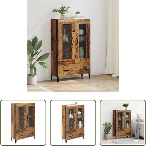 Armoire salon - Haut Armoire avec tiroir Bois Ancien 70 x 31 x 115 cm (1/5)