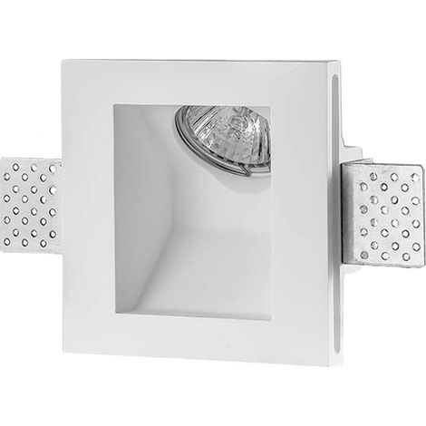 V-TAC VT-11009 LED-Einbaustrahler aus Gips, quadratisch, GU10, weiße Farbe, Licht, Top-Cut, verdeckt, Artikelnummer 6773 (1/4)
