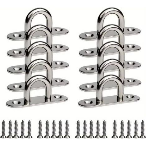 Panneau à anneaux de suspension – 5 mm – Crochet fixe – Convient pour suspendre des chaises suspendues, des parasols, etc. (1/2)