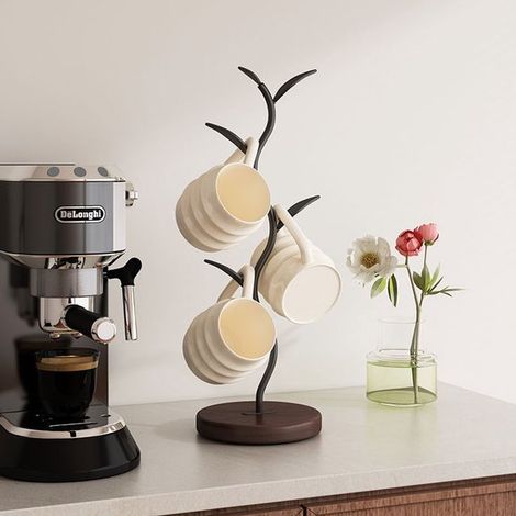 Porta tazze per caffè e tè, nero (1/5)