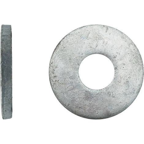 25 Rondelles Plates pour Boulons de Charpente M20 x 55 x 6 mm - Galvanisé - D-Work