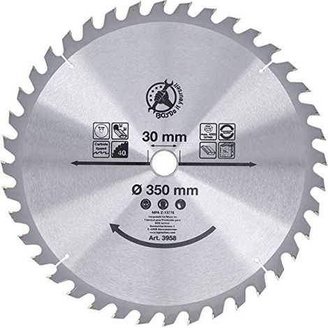 Lama per sega bgs diy 350 mm metallo indurito 40 denti (1/4)