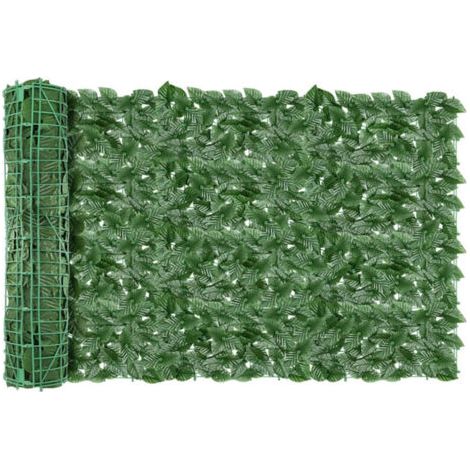 FENOPLASTICAHaie Artificielle 1x3M, Mur Vegetal Artificiel Exterieur, Brise Vue Jardin Décoration, Clôture de Feuilles Artificielles, 100 Pcs Serre Cable Plastique (1/4)