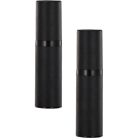 Bouteille isotherme noire en plastique rechargeable, compatible avec le stockage (lot de 2). (1/5)