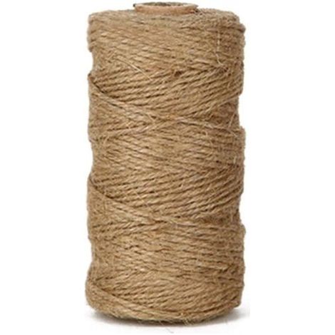 Corde de jute naturelle 6 mm x 200 m, idéale pour le jardinage, le bricolage et les griffoirs manuels pour chats (1/5)