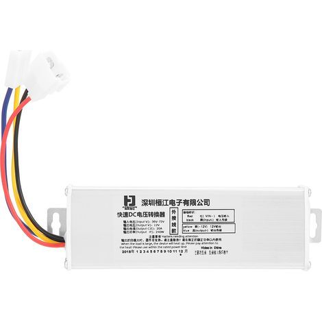 Adaptateur convertisseur CC 36-72 V vers 12 V, 20 A, 240 W (câblage externe) (1/5)