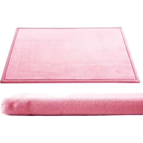 Tapis de sol, mousse à mémoire, design antidérapant, Rose-a, 200x400cm-a (1/2)