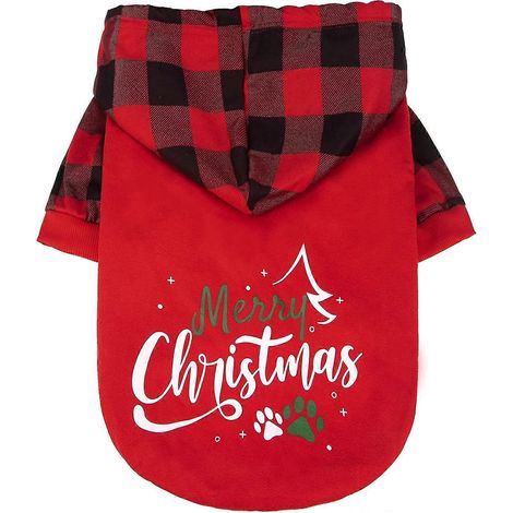 Sudadera navideña para perros, ropa para mascotas, suéteres con gorro, abrigo de invierno con capucha (1/5)