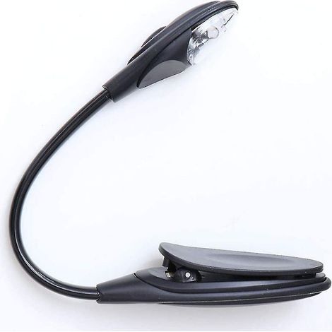 Mini-Clip-on-Reiseleselampe, Schwarz (1/4)
