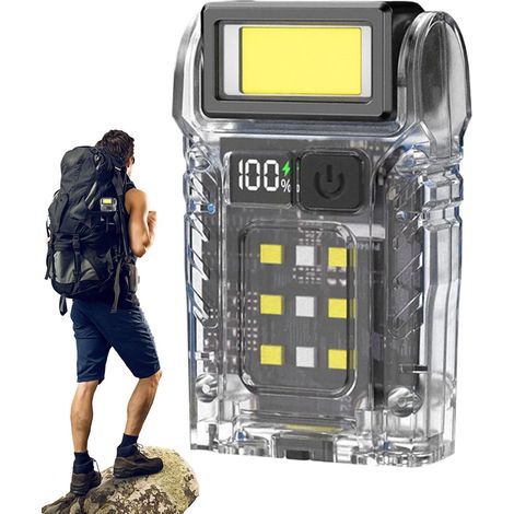 Set mit 2 magnetischen, wasserlöslichen, multifunktionalen LED-Taschenlampen für Mechaniker